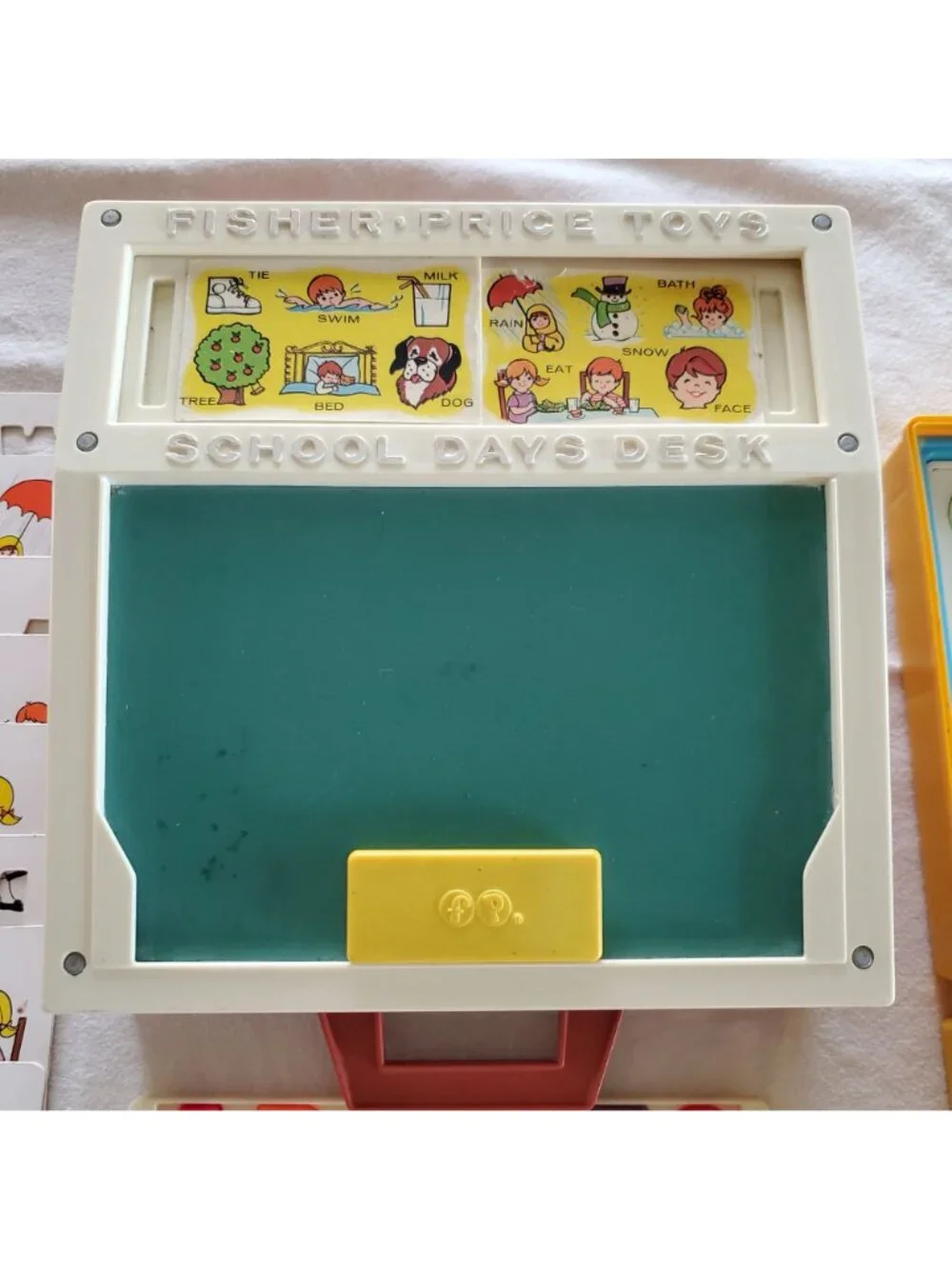 Fisher Price Vintage 1972 School Days Desk And 1980 Art Case Set